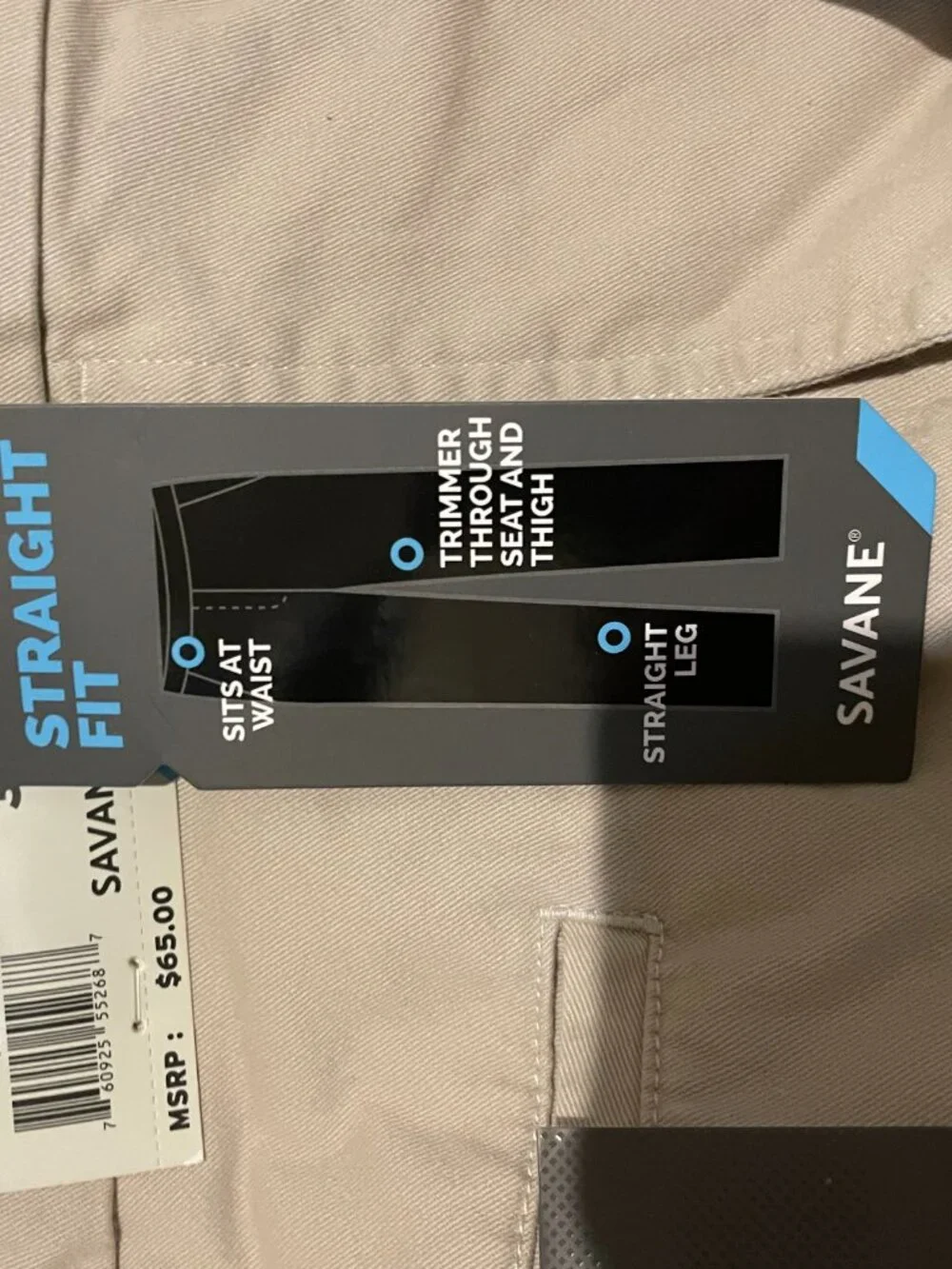 Savane Pleated Ultimate Performance Chino Pants Size 36x34 NWT - Picture 7 of 9